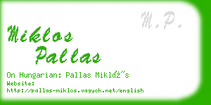 miklos pallas business card